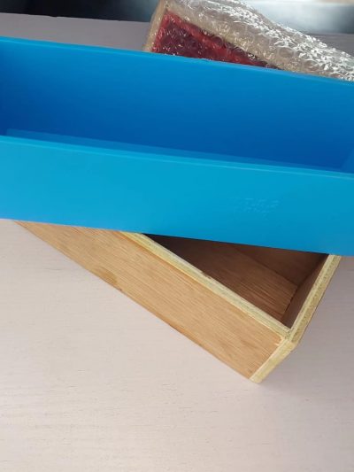 2 in 1 Silicone Soap Mould with wooden box