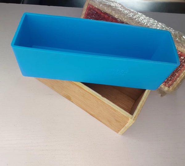 2 in 1 Silicone Soap Mould with wooden box