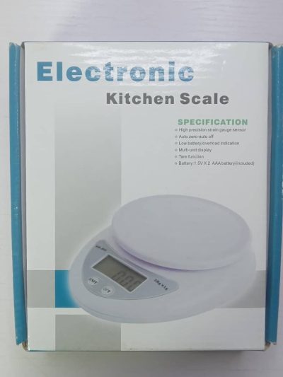 Electronic kitchen scale (white and blue pack)
