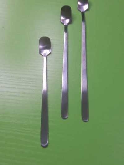3 variable sizes aluminium formulation spoons