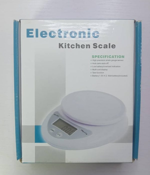 Electronic kitchen scale (white and blue pack)